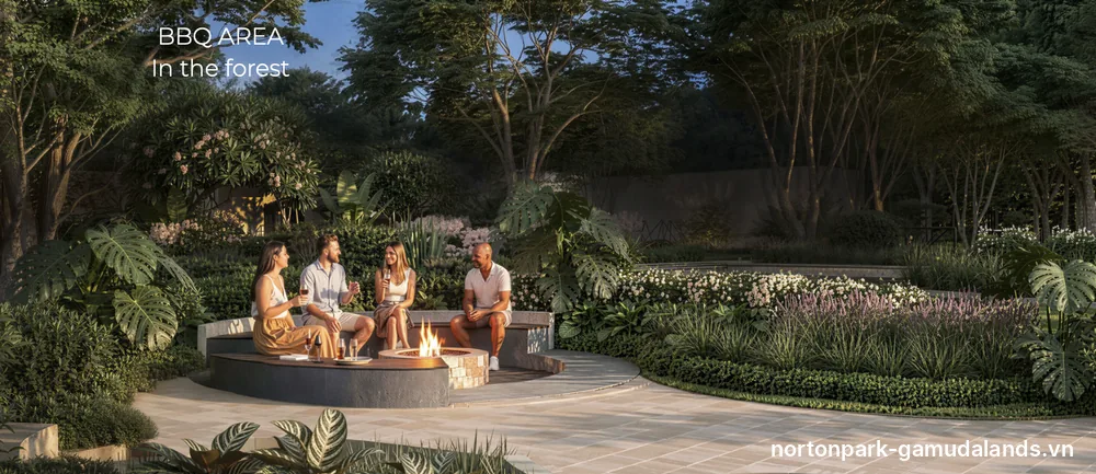 Khu BBQ trong rừng Norton Park – Bếp lửa ngoài trời cho buổi tối cuối tuần