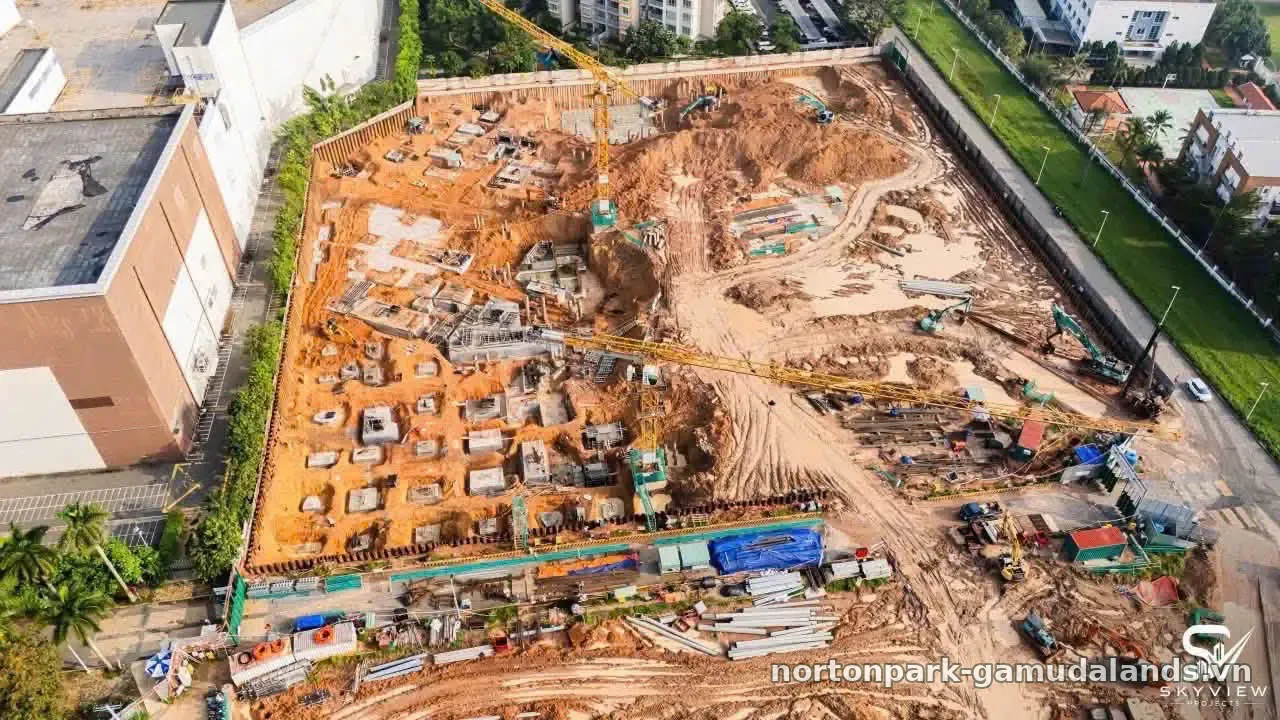 Thi công cọc và tầng hầm dự án Norton Park
