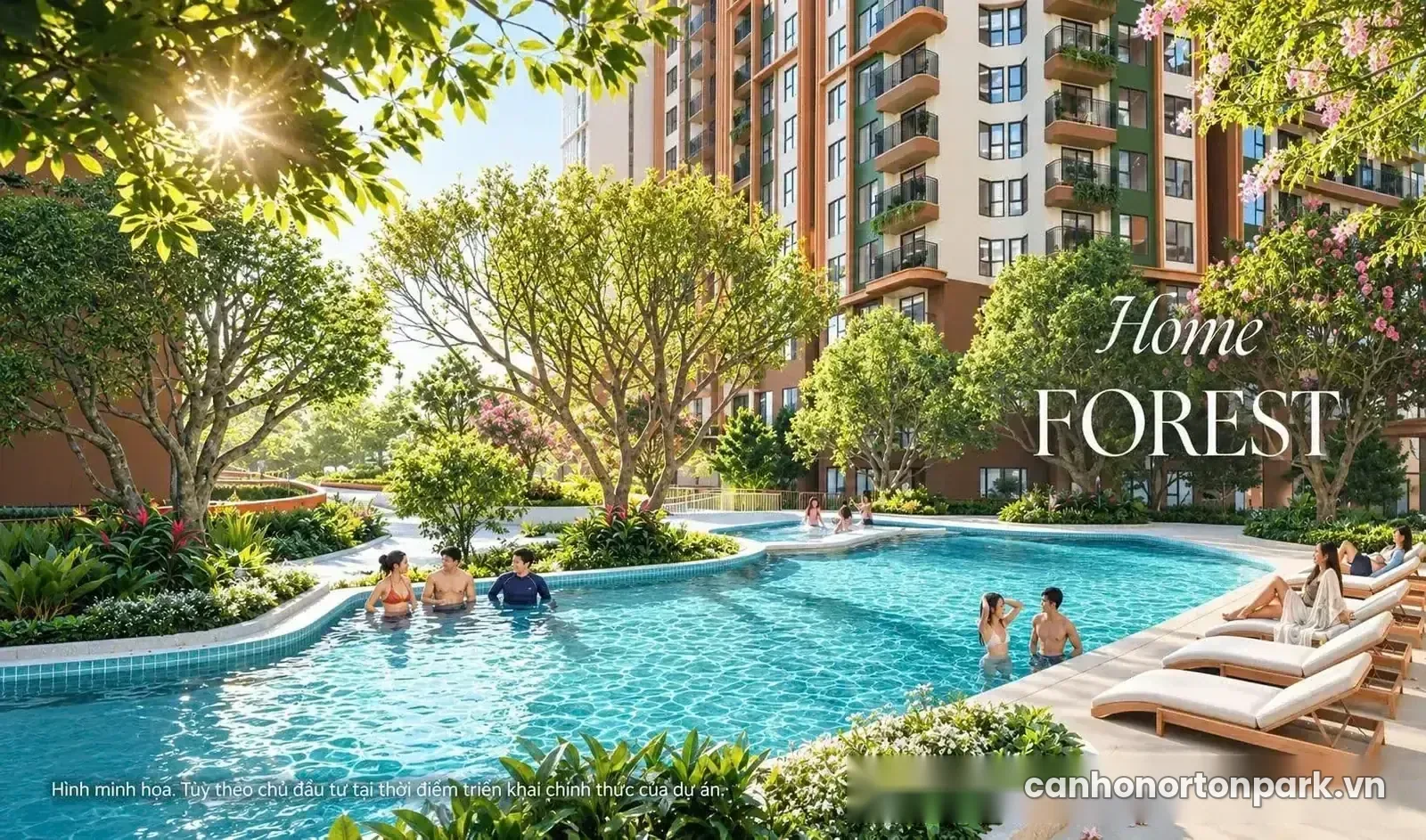Hồ bơi Home Forest giữa rừng cây tại Norton Park